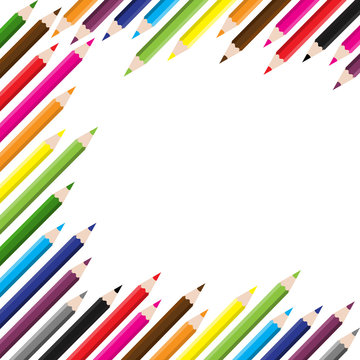 back to school colored pencil background