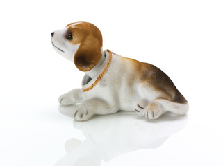 Side view of retro nodding dog (beagle)