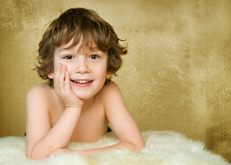 portrait of adorable little boy