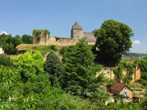 Salignac et son château ; Périgord, Limousin,