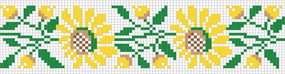 Floral mosaic background