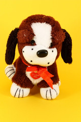 Colorful little dog of plush