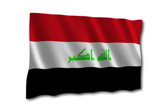 irak flagge 2 wedeln