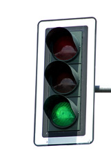 Ampel grün freigestellt