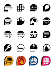 Simple Real Estate icons - Vector Icon Set