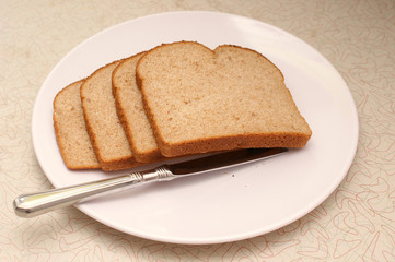 bread with knife