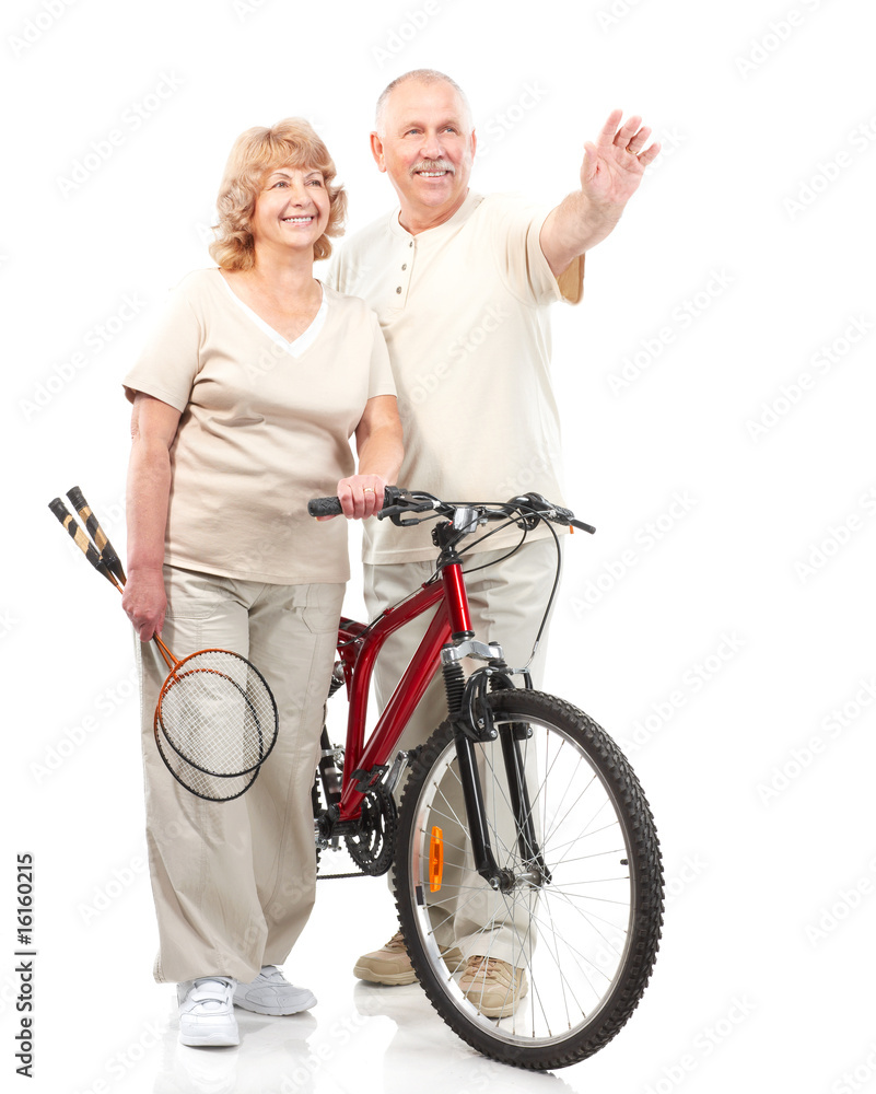 Wall mural Active elderly couple