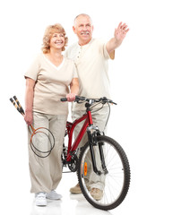 Active elderly couple