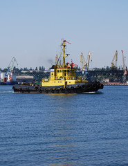 towboat in the port