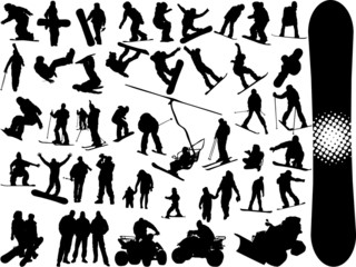 extreme sport silhouettes
