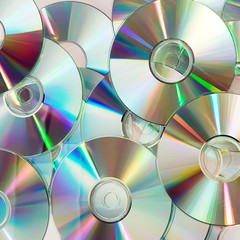 heap of dvd, cd disks