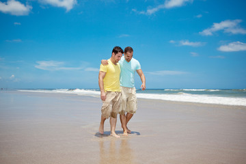 Men on beach