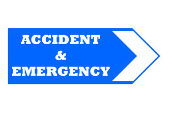 Accident and emergency sign