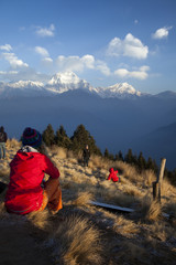 Fototapeta premium wandern im himalaya