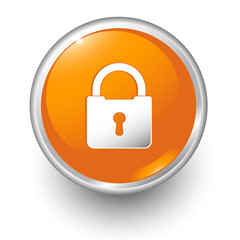 boton naranja candado cerrado