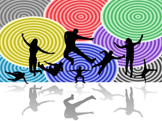 Illustration of sport silhouettes