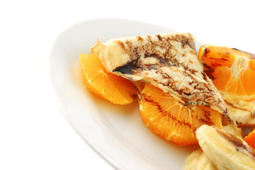 pancake with orange on dish