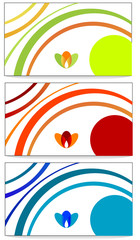 Abstract Vector design of color business cards