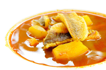 Bouillabaisse, traditional fish soup from Marseille, France