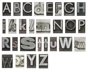 Block letters isolated on white