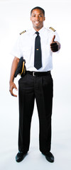 Full length photo of a pilot