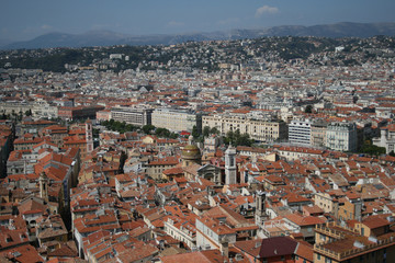 Fototapeta na wymiar Panoramic city view over the Nice