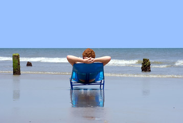 Fototapeta premium Lounging on the Beach