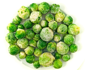Brussels sprouts on plate