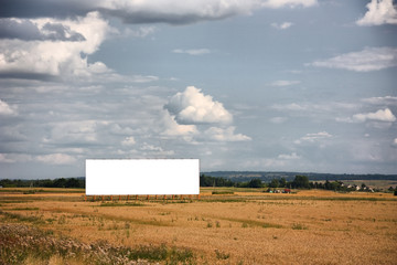 Fototapeta premium field, a blank billboard