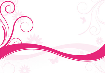abstract pink floral design