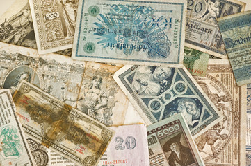 background with ancient money