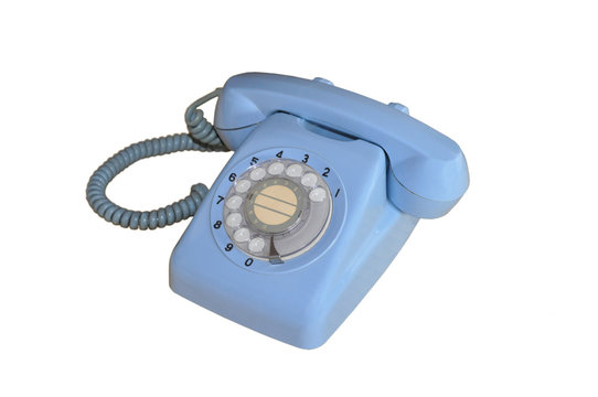 Téléphone à cadran bleu