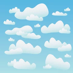 Fototapete Flauschige blaue Wolken © ArenaCreative