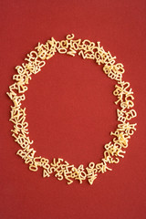 pasta soup  letters frame