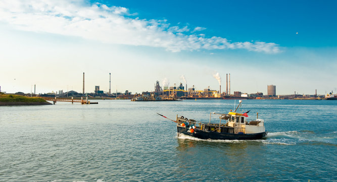 Fototapeta Small fishing ship in the Netherlands