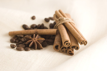 coffee beans and spices