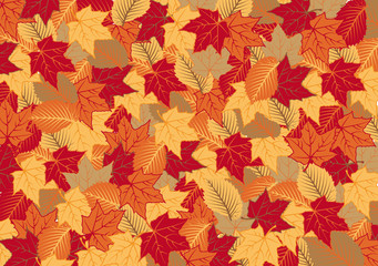 Fototapeta na wymiar Background of the autumnal leaves