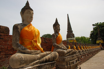 Buddha statues in Ayutthaya Thailand