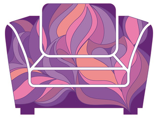 Stylised vector image of armchair