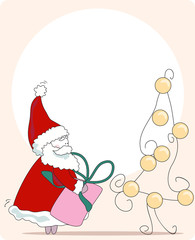 sneaky santa. greeting card