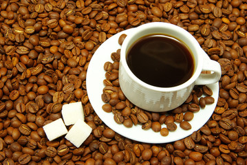 white cup with coffee