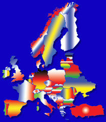 Fototapeta premium Europe flags