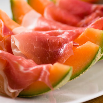 Prosciutto with melons