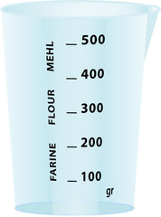 verre doseur farine