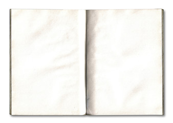 open notebook isolated on white background