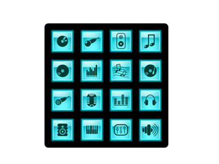 Music and audio vector icons