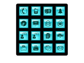 Miscellaneous office and communication vector icons