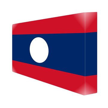 brique glassy avec drapeau laos
