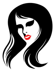 Vintage woman with beautiful long hair