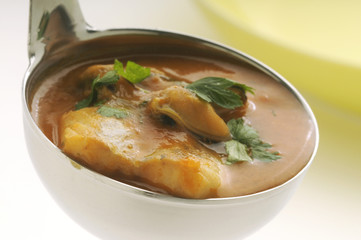 Mestolo con zuppa di pesce